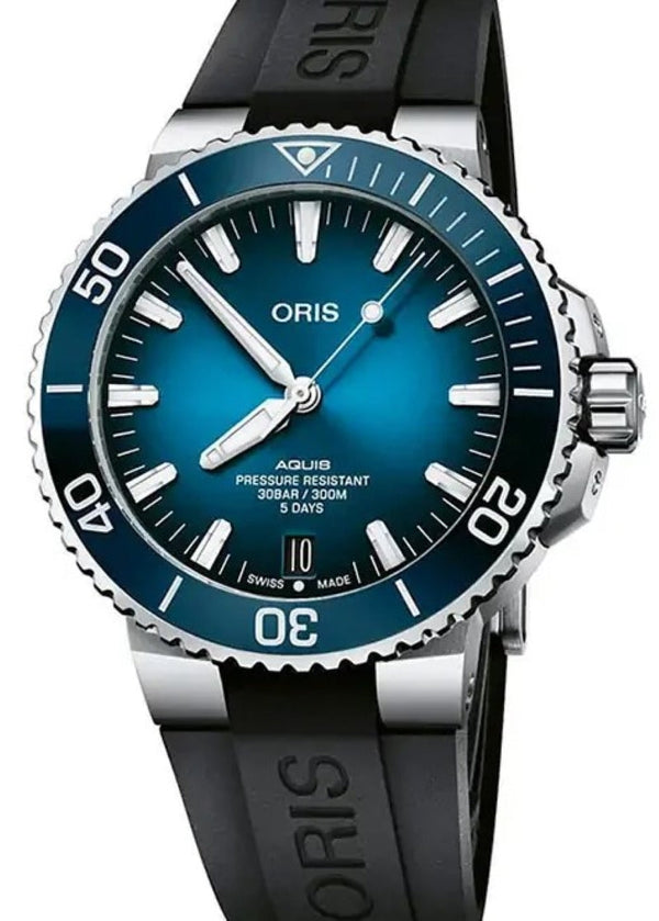 Oris Aquis DateCalibre 41.5 mm Stal Niebieski