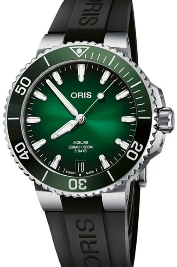 Oris Aquis DateCalibre 41.5 mm Stal Zielony