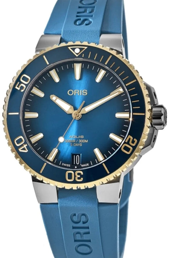 Oris Aquis DateCalibre 41.5 mm Stal Niebieski