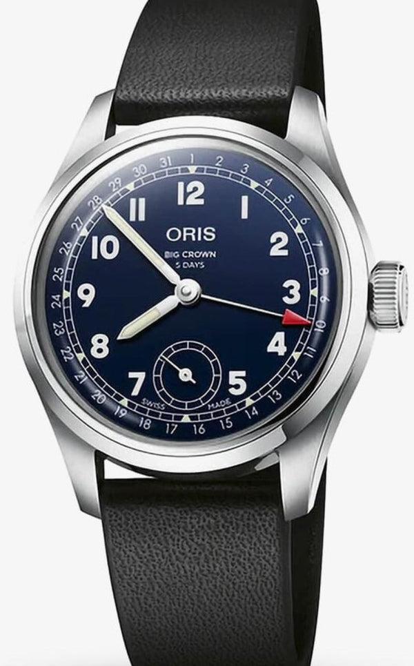 Oris Big Crown 38mm Stal Niebieski