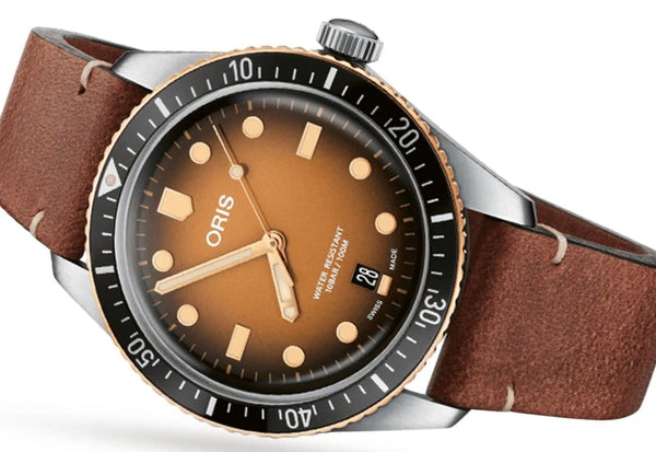 Oris Divers Sixty Five 40 mm Stal Brązowy