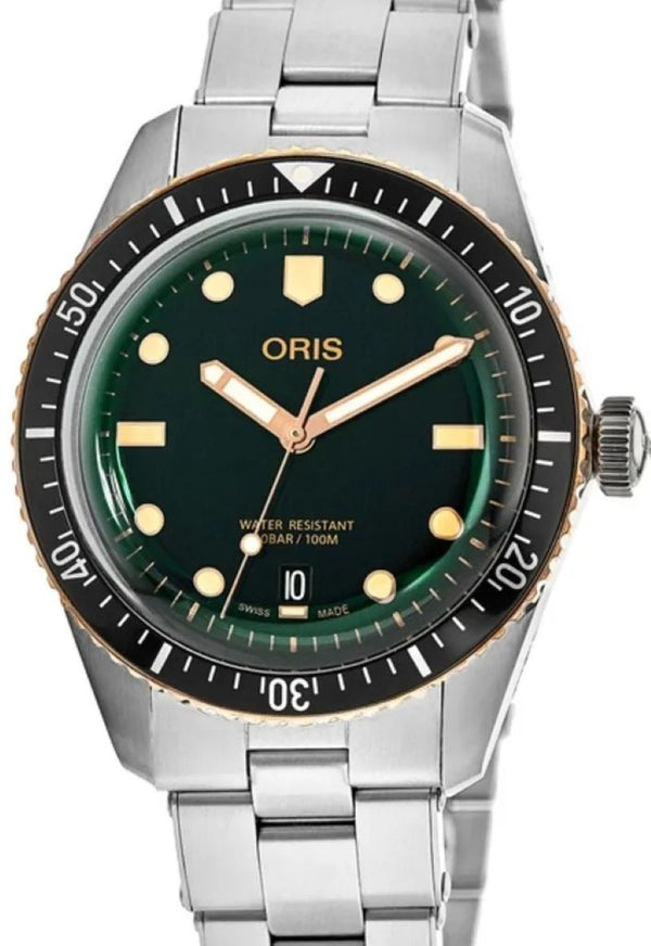 Oris Divers Sixty-Five 40 mm Stal Zielony