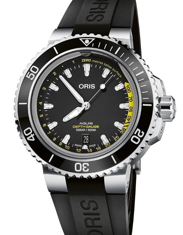 Oris Aquis Depth Gauge 45.8 mm Stal Czarny