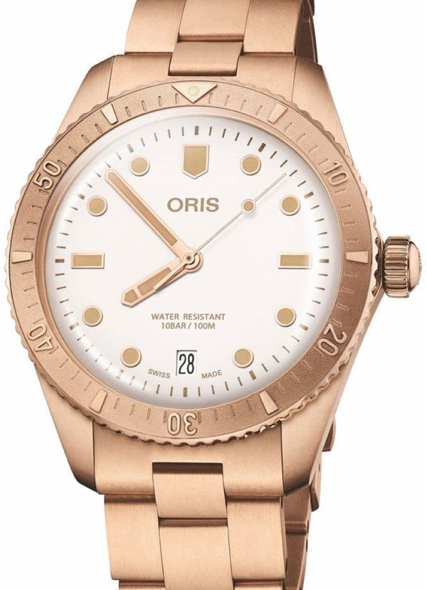 Oris Divers Sixty-Five 38 mm Brąz Biały