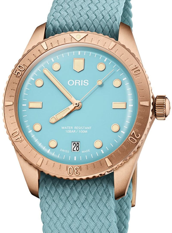 Oris Divers Sixty-Five 38 mm Brąz Niebieski