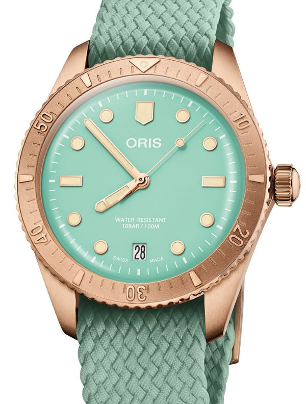Oris Divers Sixty-Five 38 mm Brąz Zielony