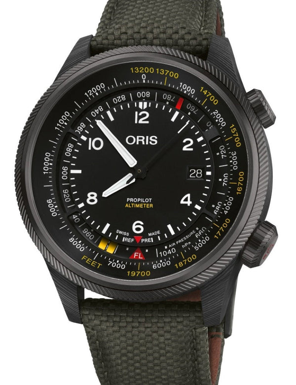 Oris Big Crown ProPilot Altimeter 47 mm Włókno węglowe Czarny