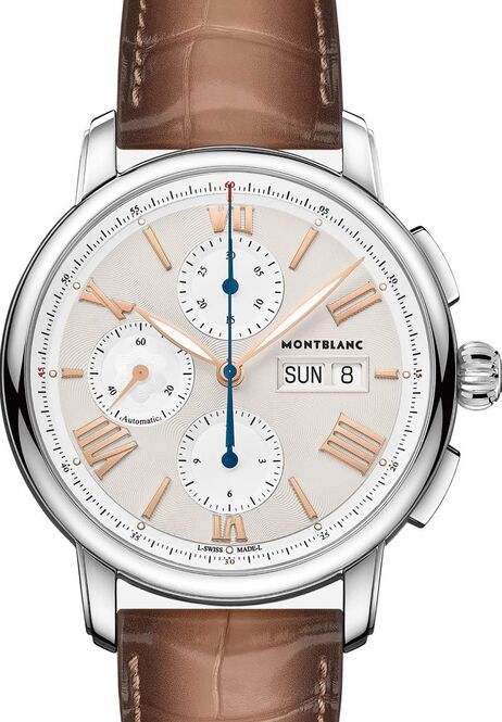 Montblanc StarLegacy Chronograph Day &amp; Date Champagne 43mm Steel 