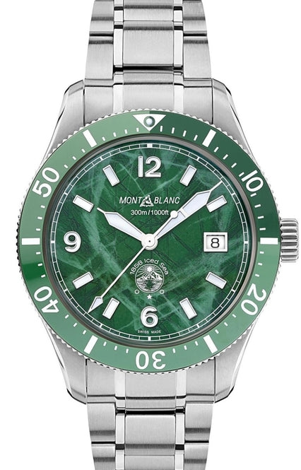 Montblanc 1858Iced Sea Automatic Date Zielony 42 mm Stal