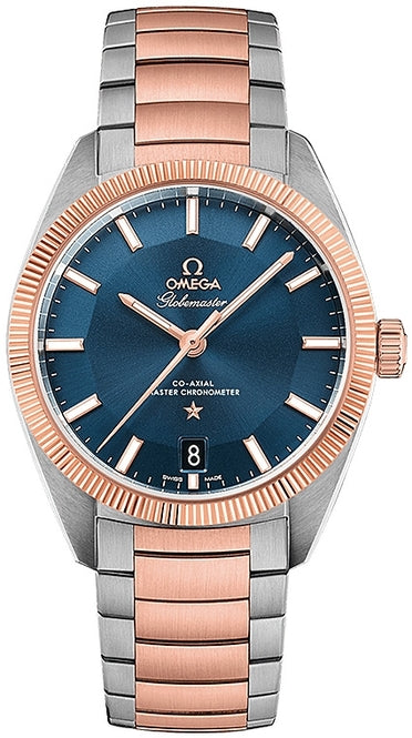 Omega Globemaster Niebieski Złoto/Stal