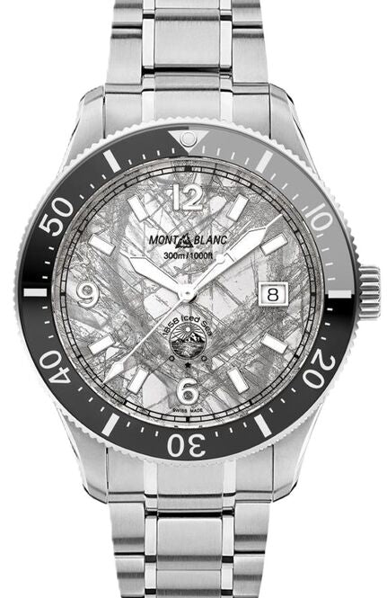 Montblanc 1858 Iced Sea Automatic Date Szary 41 mm Stal