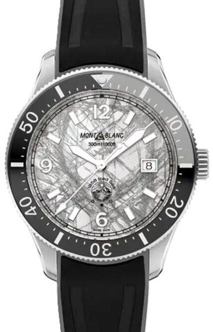 Montblanc 1858 Iced Sea Automatic Date Szary 41 mm Stal