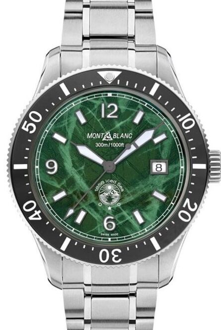 MontblancSea Automatic Date Zielony 42 mm Stal