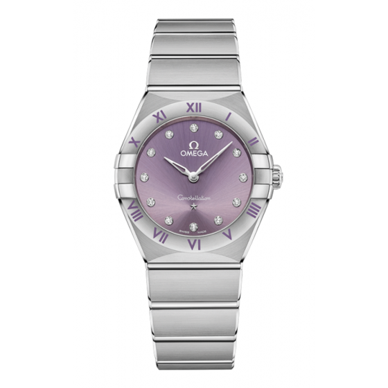 Omega Constellation Fioletowy 28 mm Stal