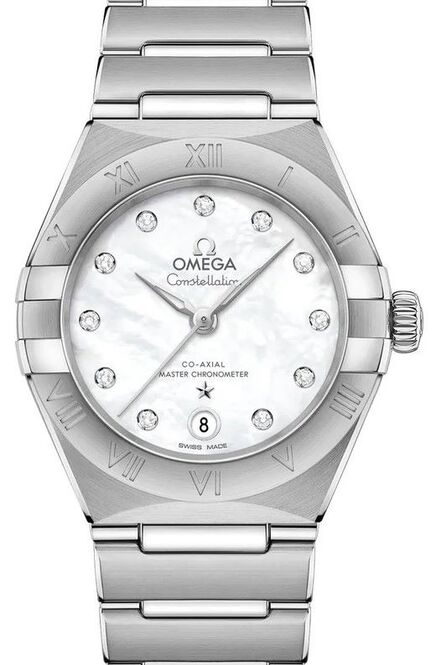 Omega Stal Constellation Co-Axial 29mm Masa perłowa Stal