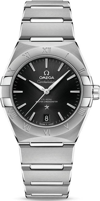 Omega Constellation Czarny 36 mm Stal