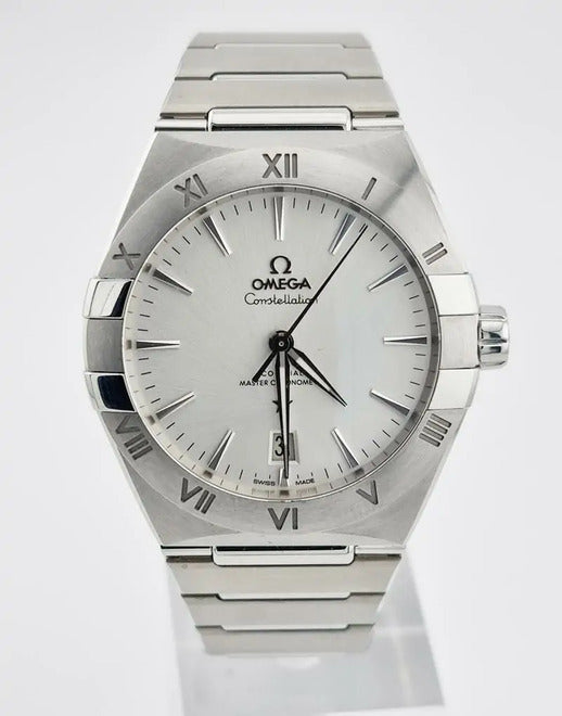 Omega Constellation Srebrny 39 mm Stal