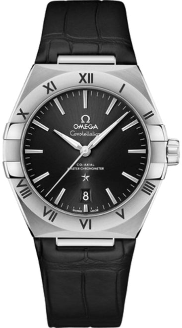Omega Constellation Czarny 39 mm Stal
