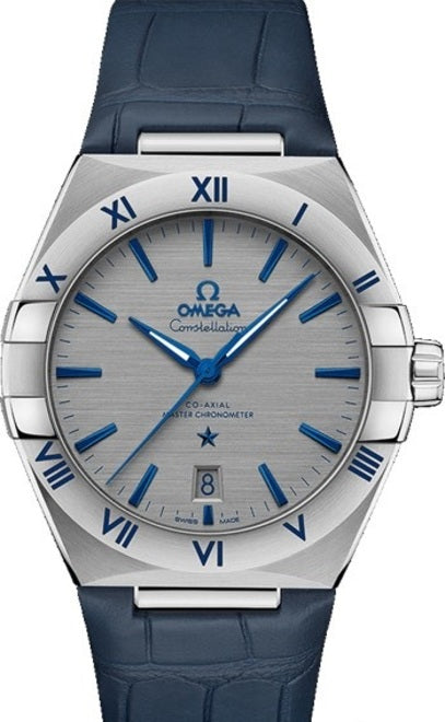 Omega Constellation Szary 39 mm Stal