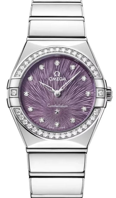 Omega Constellation Fioletowy 28 mm Stal