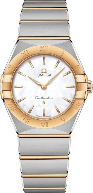 Omega Constellation Masa perlowa 28 mm Zloto/Stal