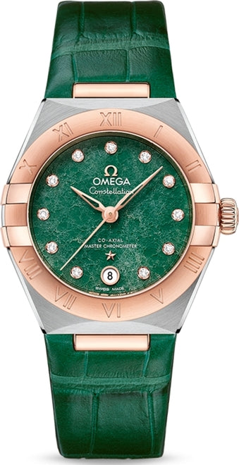 Omega Constellation Zielony 29 mm Zloto/Stal