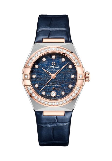 Omega Constellation Niebieski 29 mm Zloto/Stal