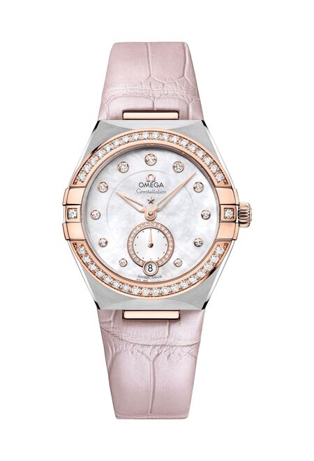 Omega Co-axial Master Chronometer 34Mm Masa perłowa Złoto/Stal