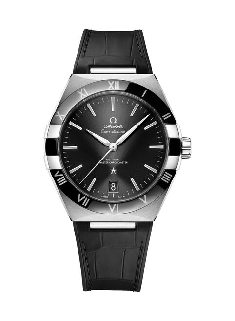 Omega Constellation Czarny 41 mm Stal