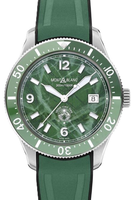 Montblanc 1858iced sea automatic date  Zielony 41 mm Stal