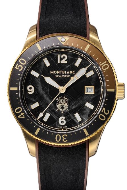 MontblancSea Automatic Date Czarny 41 mm Brąz