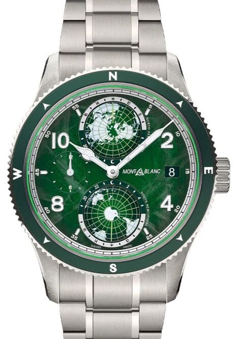 Montblanc 1858 Geosphere 0 Oxygen Automatic Zielony 42 mm Stal