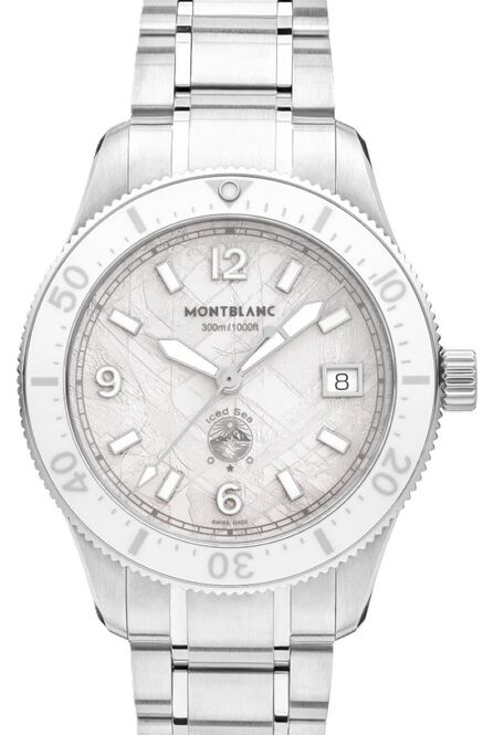 MontblancIced Sea Automatic Date 0 Oxygen White 38mm Steel 