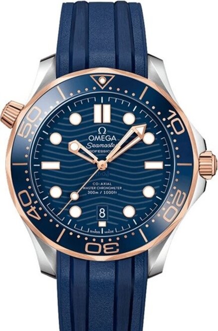 Omega Seamaster Diver 300 M Niebieski Złoto/Stal