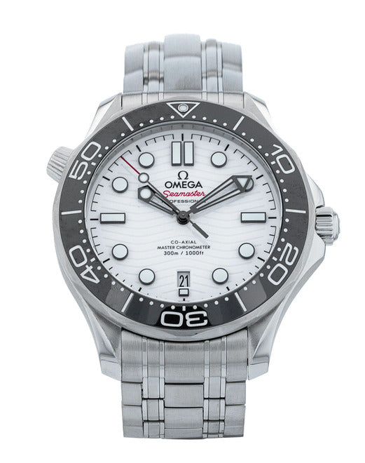 Omega Seamaster Diver 300 M Biały Stal