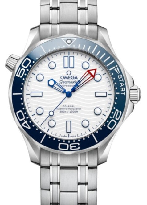 Omega Seamaster Diver 300 M Bialy 42 mm Stal