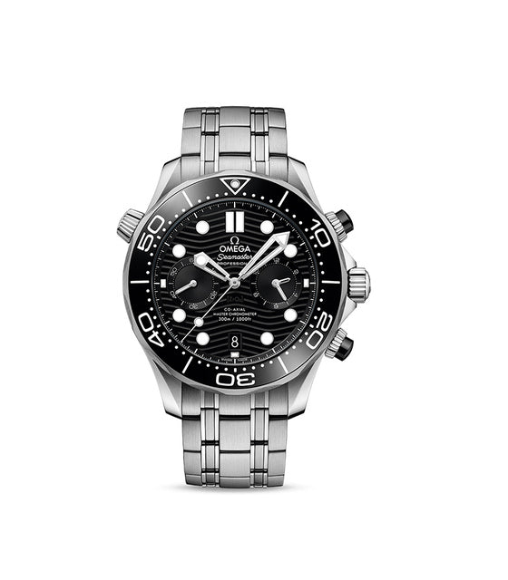 Omega Seamaster Diver 300 M Chronograph Czarny Stal