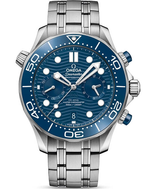 Omega Seamaster Diver 300 M Niebieski Stal