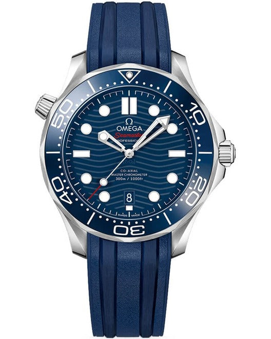 Omega Seamaster Diver 300 M Niebieski Stal