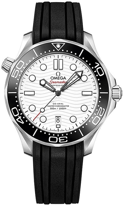 Omega Seamaster Diver 300 M Biały Stal