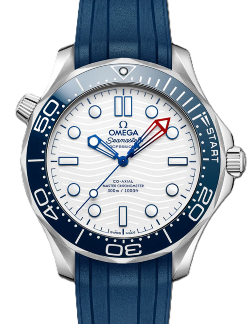 Omega Seamaster Diver 300 M Bialy 42 mm Stal