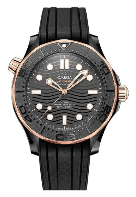 Omega Seamaster Diver 300m Czarny Złoto różowe