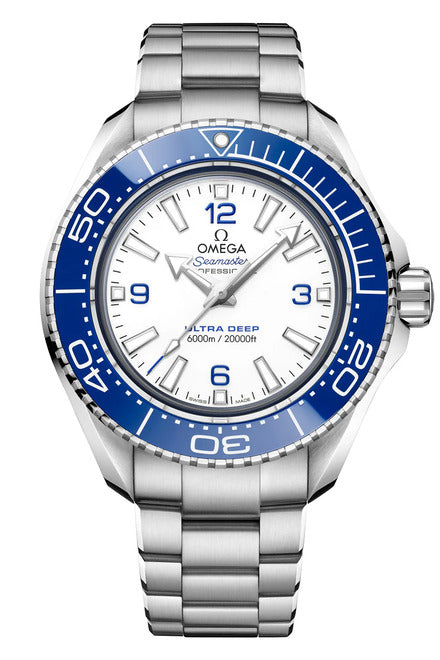 Omega Seamaster Planet Ocean 6000M Biały Stal