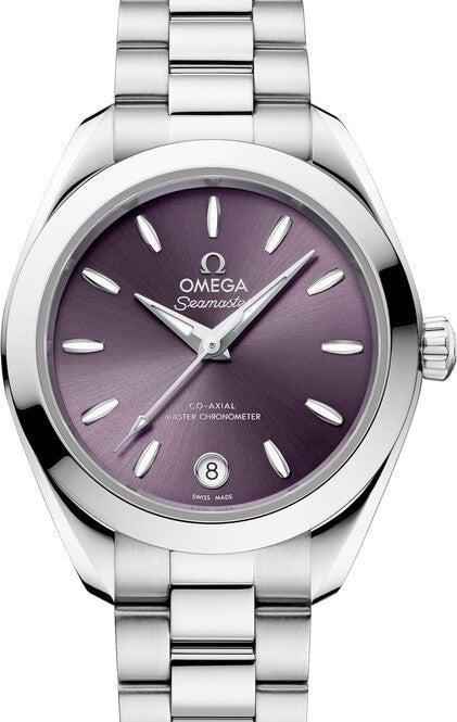 Omega Seamaster Aqua Terra Fioletowy 30 mm Stal