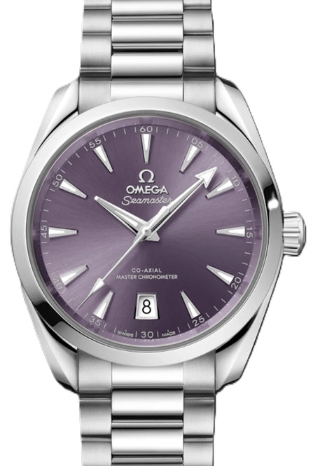 Omega Seamaster Aqua Terra Fioletowy 38 mm Stal
