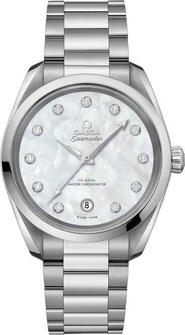 Omega Seamaster Aqua Terra 150M Co Axial 38mm Biały Stal