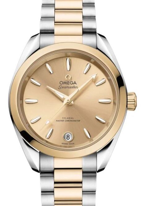 Omega Seamaster Aqua Terra Zołty 34 mm Zloto/Stal