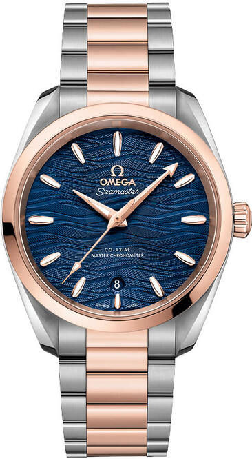 Omega Seamaster Aqua Terra 150M 38mm Niebieski Stal‑Sedna złoto
