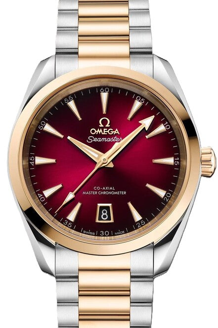 Omega Seamaster Aqua Terra Czerwony 38 mm Zloto/Stal