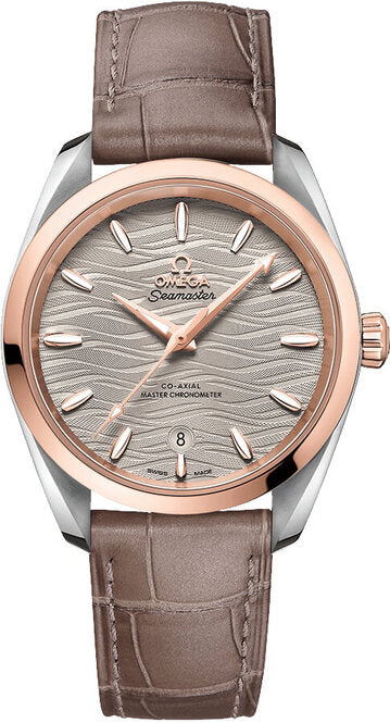 Omega Seamaster Aqua Terra 150M 38mm Szary Stal‑Sedna złoto